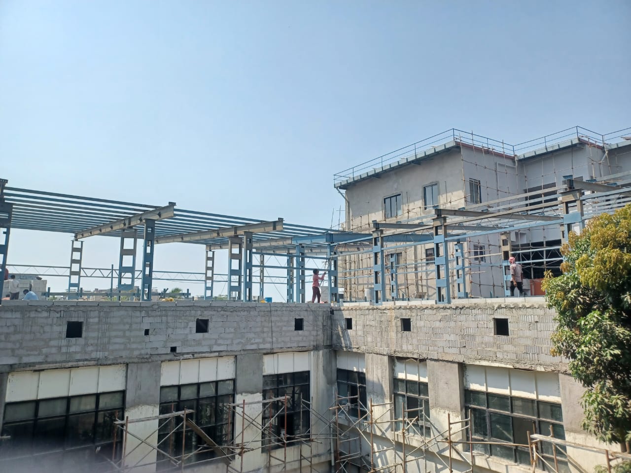 Industrial and administrative building construction — SIES Nerul administrative wing